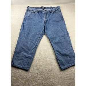 Lands' End Jeans Mens Size 42 Square Rigger Medium Wash Denim Blue